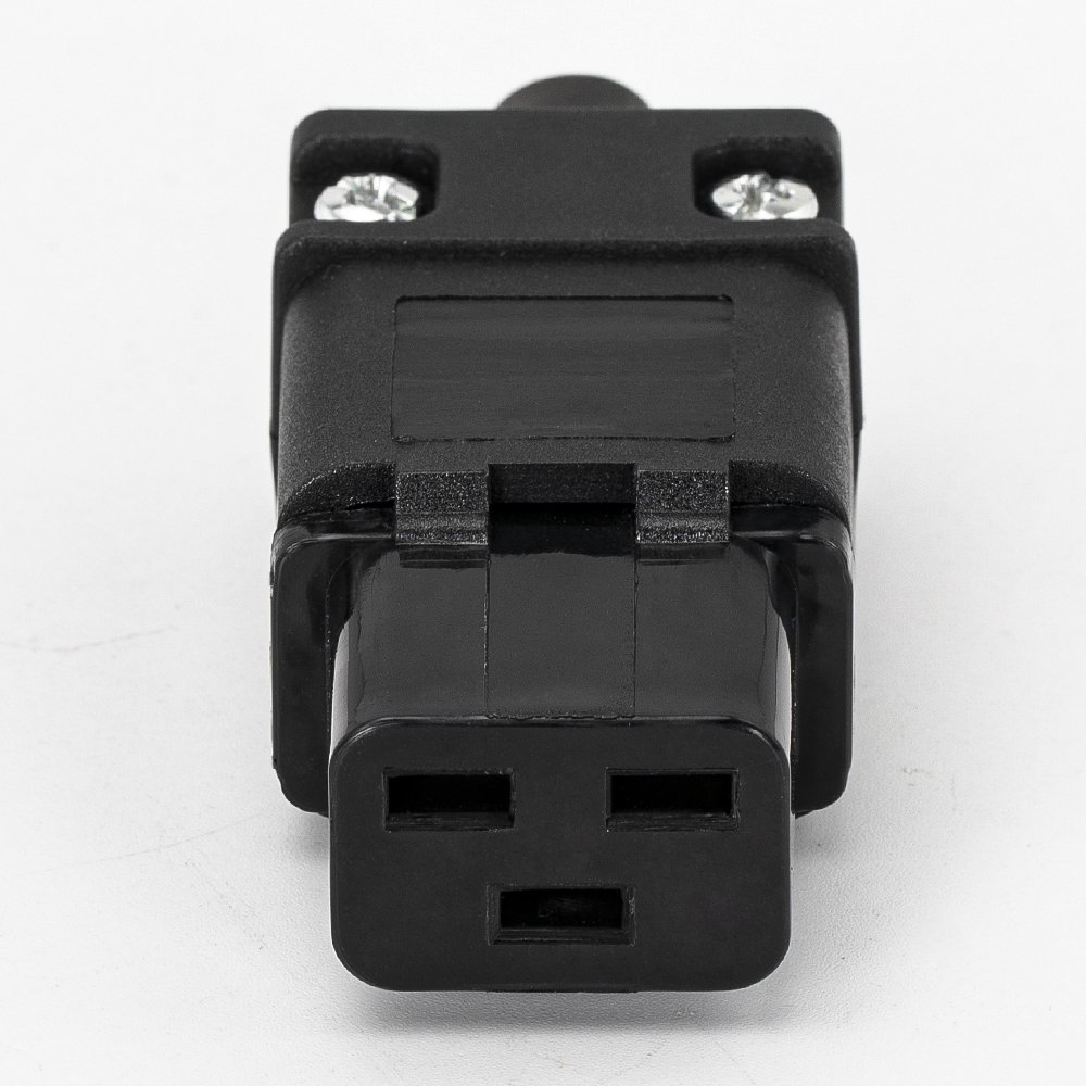 AS-C19 16A 250VAC AC Electrical IEC320 Series 2 in 1 C19 Female Connector 3 Pin Smart Power Socket Plug For Power Cord