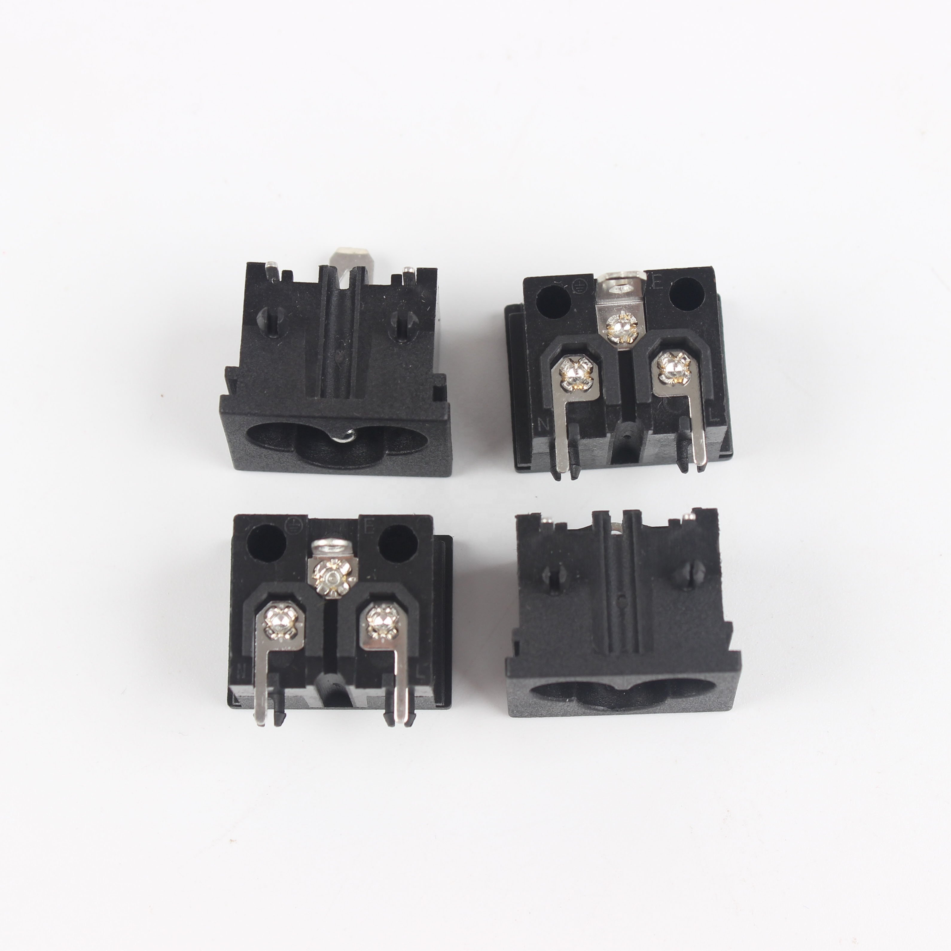 110V PCB mount 3pin AC Inlet Male Plug Power Socket AC socket adapter connector