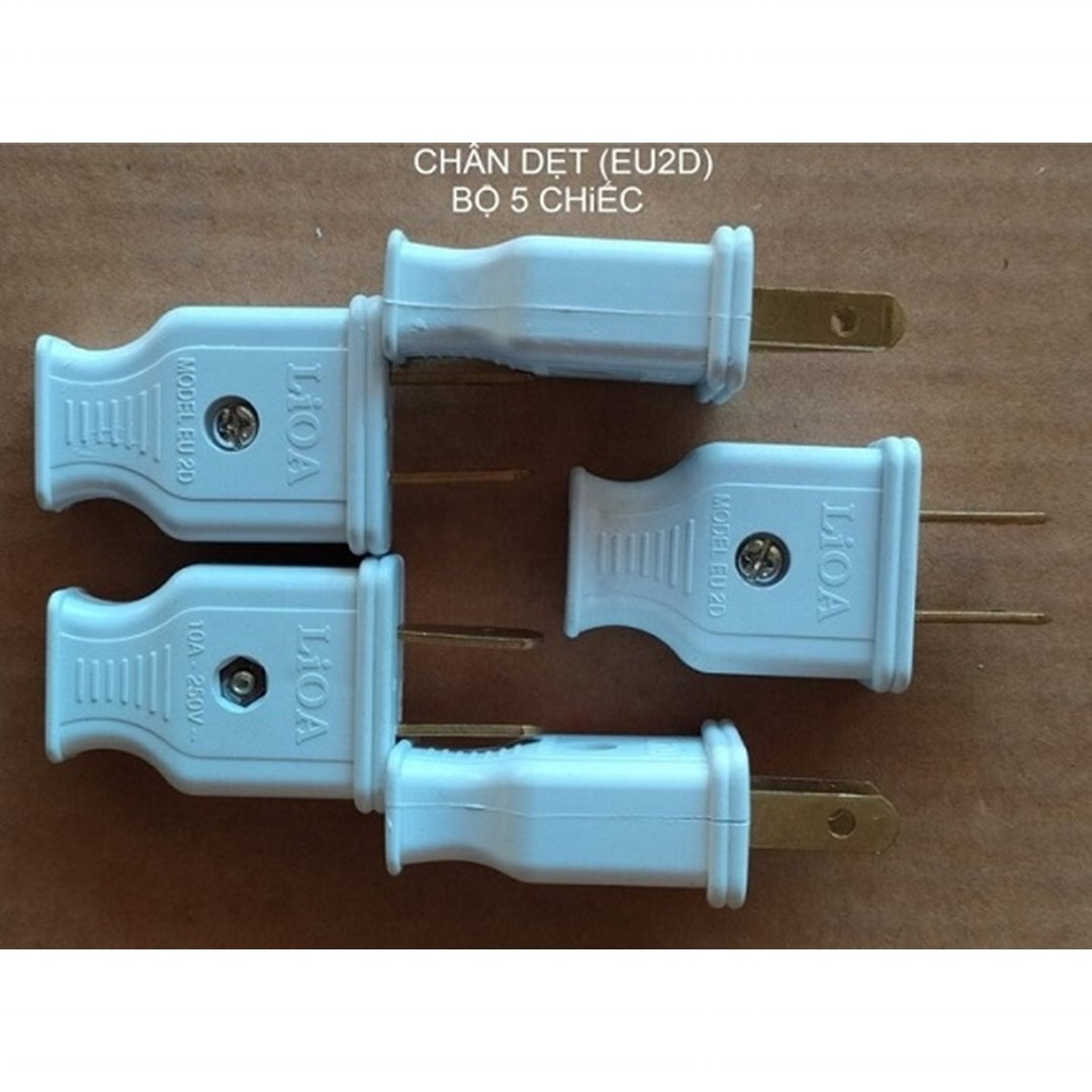 LiOA Electric Plug - Flat pin plug - EU 2D - High Quality and Satisfaction Guaranteed - Made in Vietnam