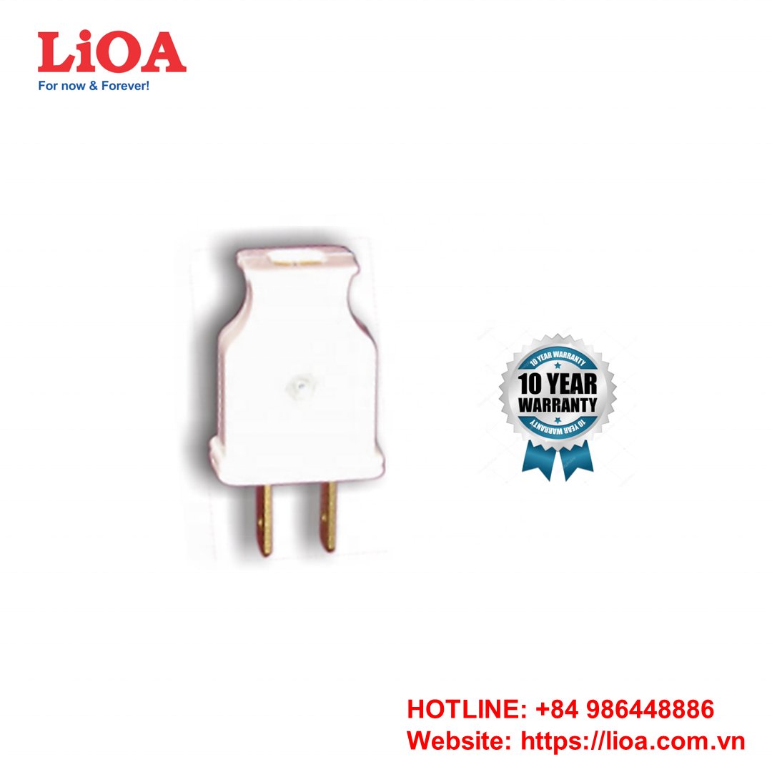 LiOA Electric Plug - Flat pin plug - EU 2D - High Quality and Satisfaction Guaranteed - Made in Vietnam