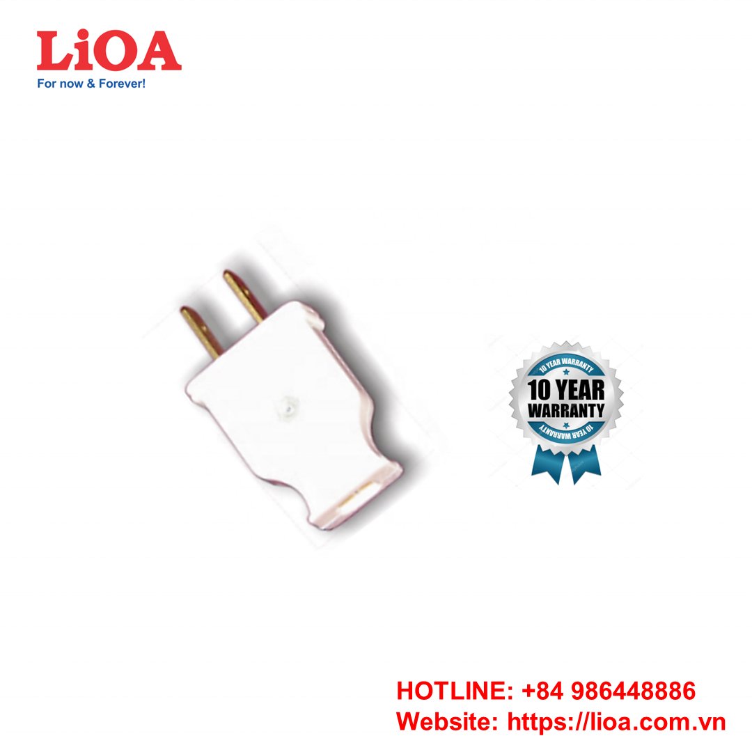 LiOA Electric Plug - Flat pin plug - EU 2D - High Quality and Satisfaction Guaranteed - Made in Vietnam