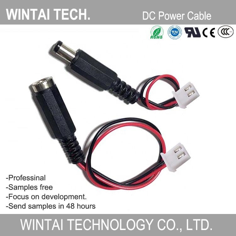 Wintai-Tech China Supplier 5.5mm 2.1mm 12V DC Power Plug Cable DC 5521 Power Cable DC Power Cable