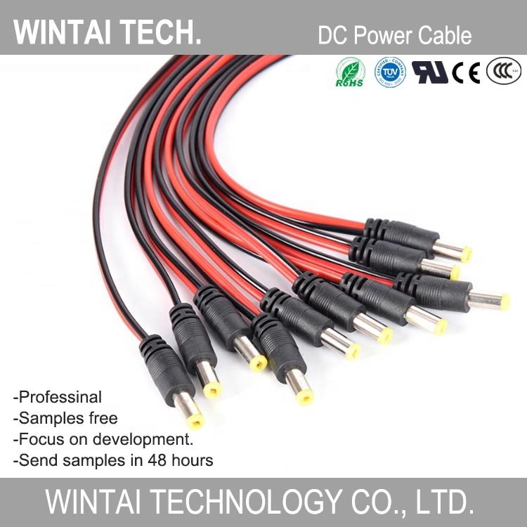 Wintai-Tech China Supplier 5.5mm 2.1mm 12V DC Power Plug Cable DC 5521 Power Cable DC Power Cable