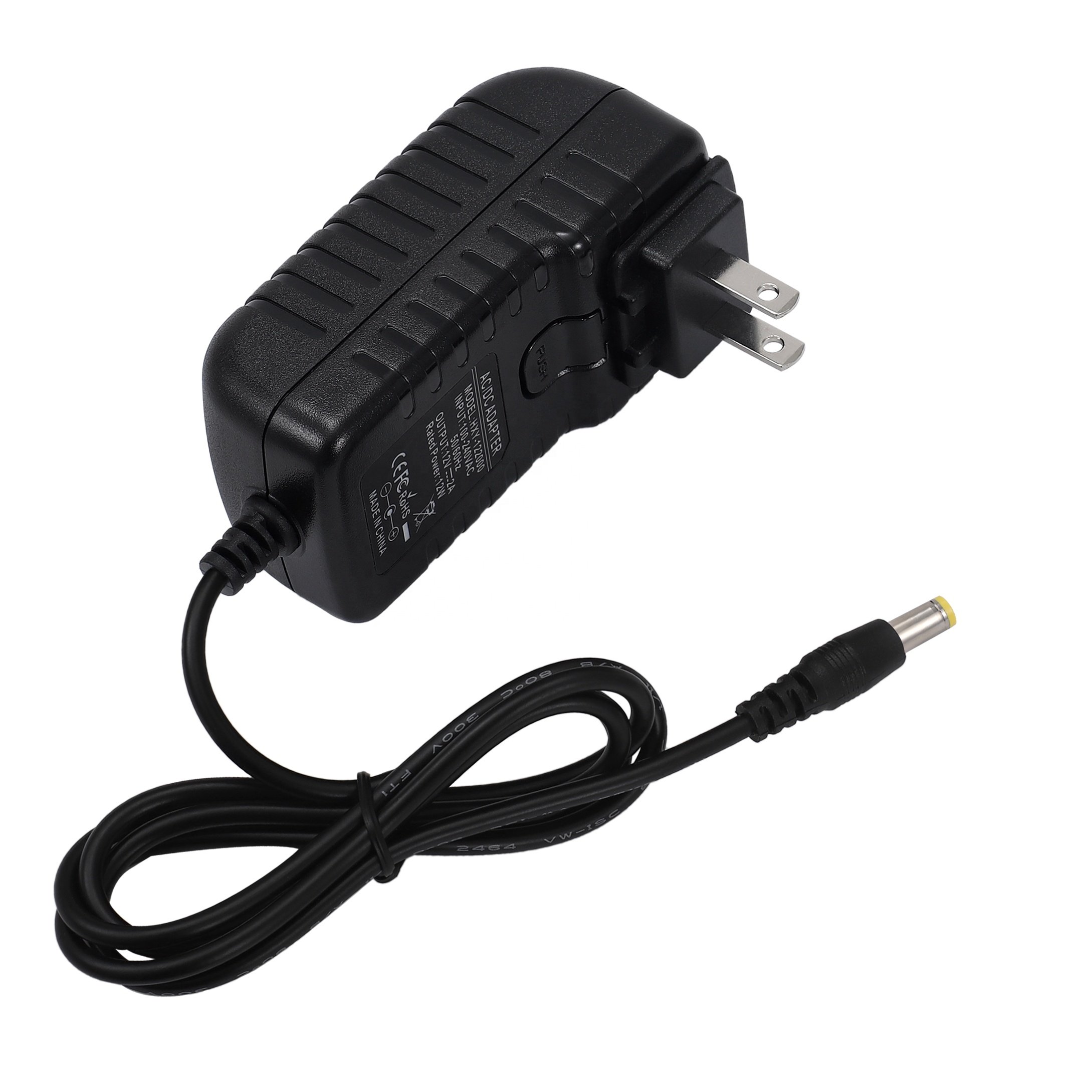 Wall Plug Charger 12V 2A EU UK US EU plug Ac Dc Adaptor 24W White 12V Power Adapter for Audio Equipment