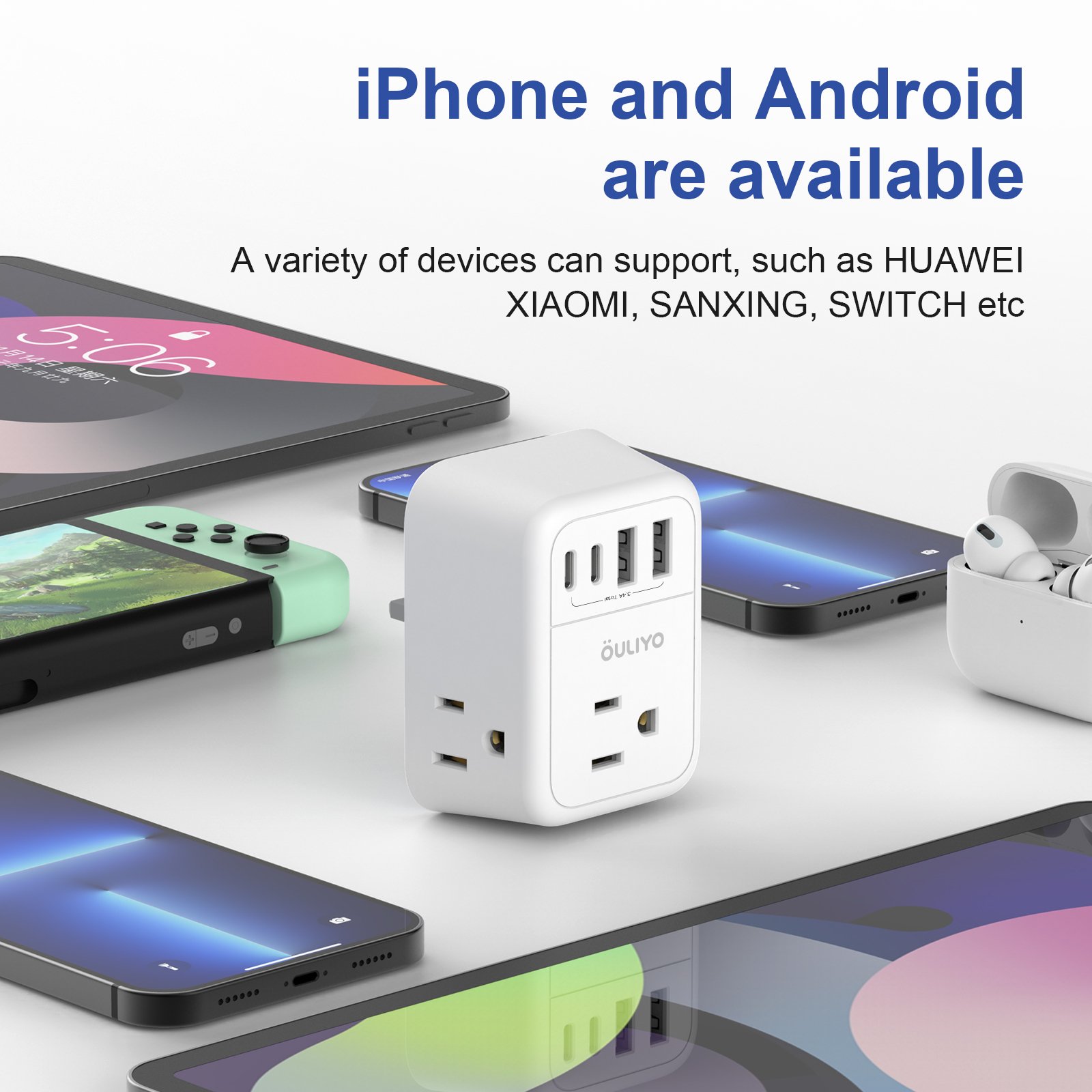 UK Electrical Plug Socket Outlet Function control Power Socket Wall usb socket Multi Adapter Converter Mobile Phone Charger