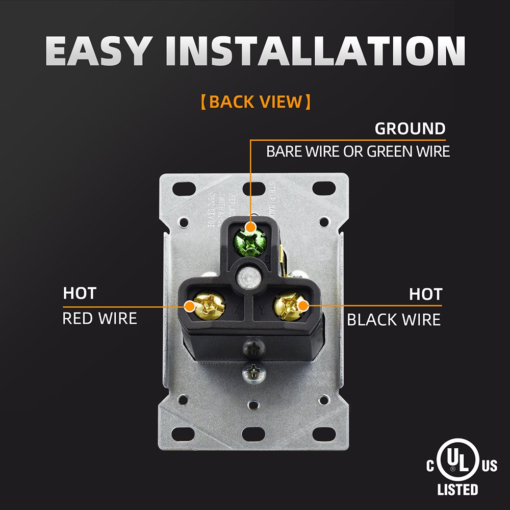 US 250V Nylon 6-50R 3pin UL Female industrial socket 50a electric plugs and sockets for EV charging
