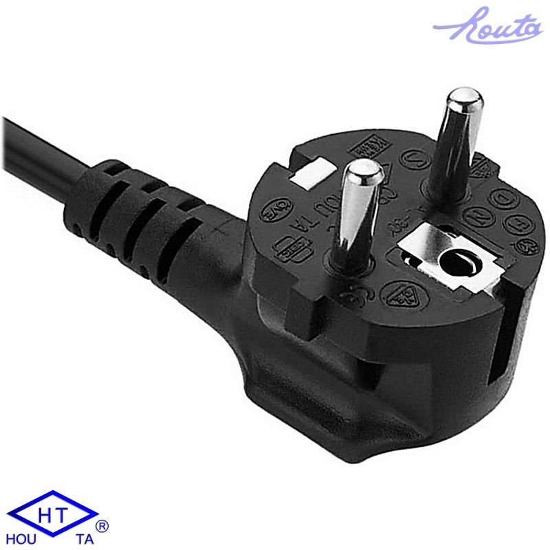 CEE 7/7 plug to IEC C13 connector ac power cord