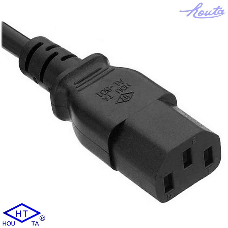 CEE 7/7 plug to IEC C13 connector ac power cord