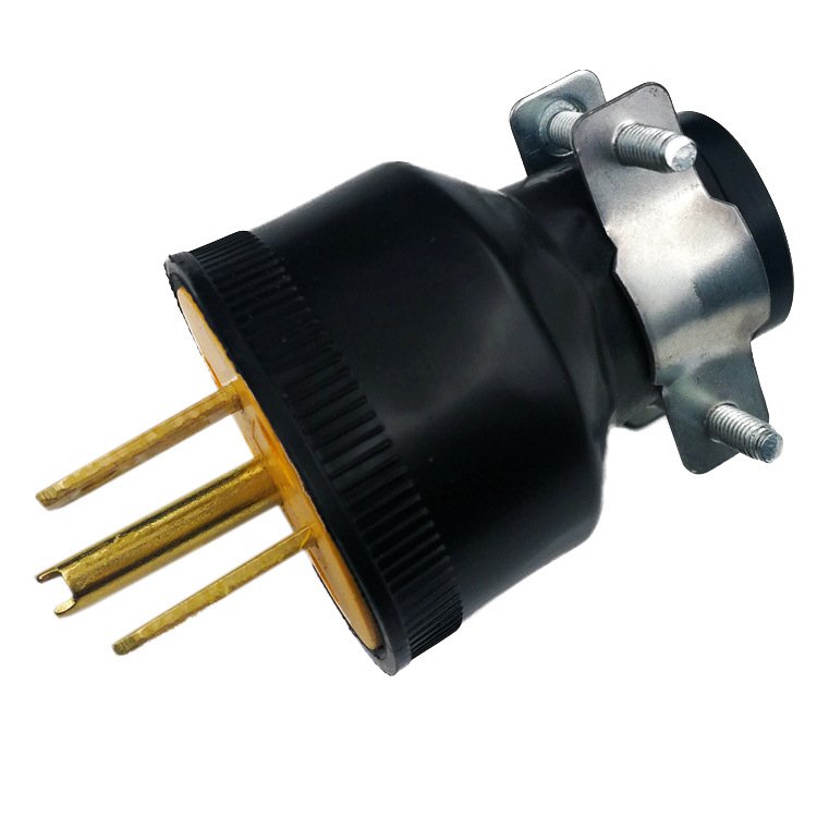 Rubber Explosion-Proof and Anti Drop Plug Electrical Replacement 3 Pins Yellow Plug