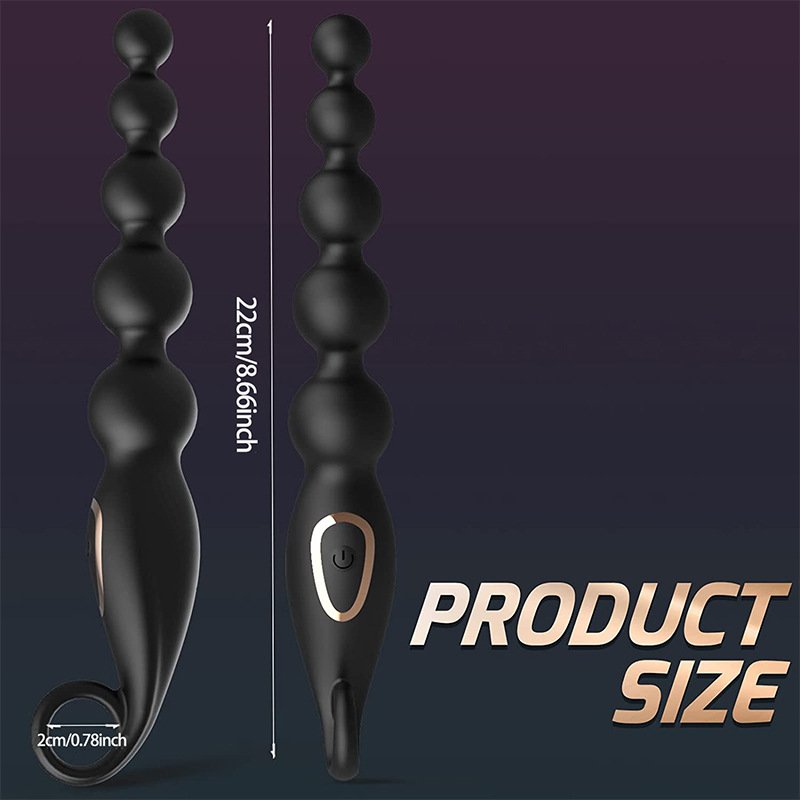 Vibrating Anal Beads 7 Frequency Vibration For Anus Stimulation Super Long Butt Plug Soft Deep Vibration Exercise Plug