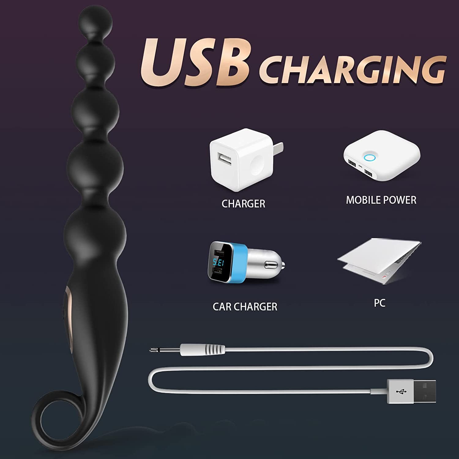 Vibrating Anal Beads 7 Frequency Vibration For Anus Stimulation Super Long Butt Plug Soft Deep Vibration Exercise Plug