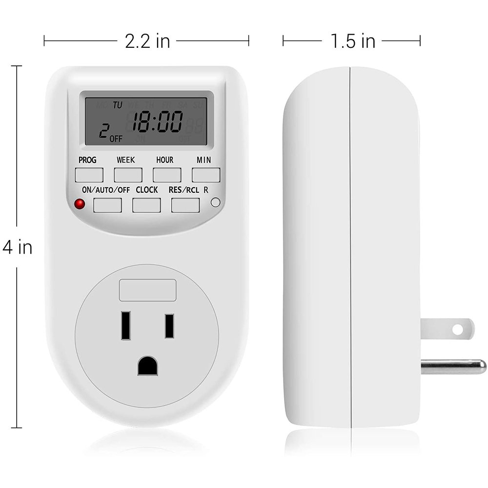 EU/UK/US Timer Outlet 24 Hours Indoor Plug-in Timer Socket and Programmable Lamp and Light Timers for Electrical Outlets
