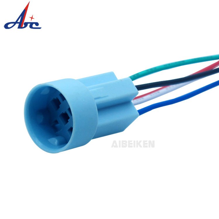 Plastic 19mm Socket Plug Pigtail 5Wire Connector Harness for IB19S Push Button Switch