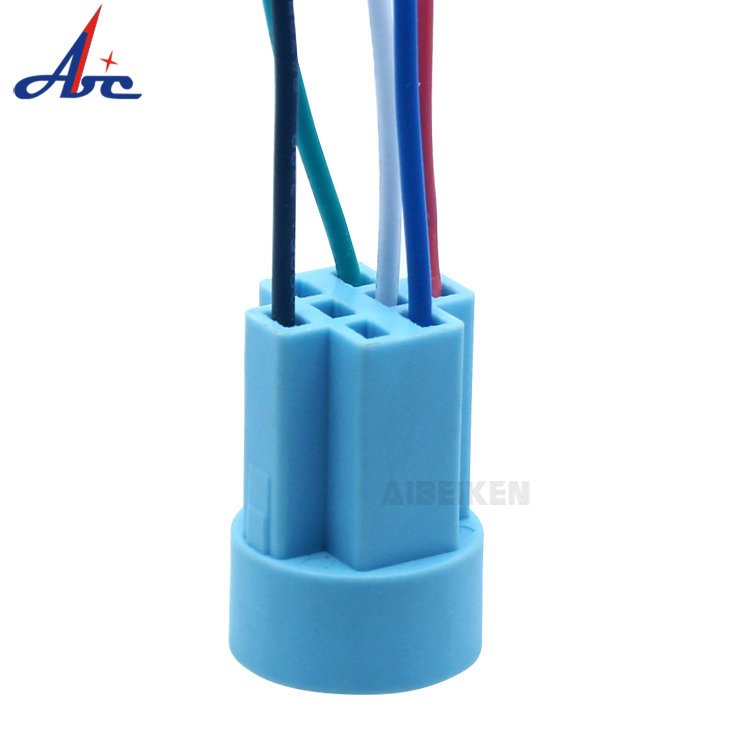 Plastic 19mm Socket Plug Pigtail 5Wire Connector Harness for IB19S Push Button Switch