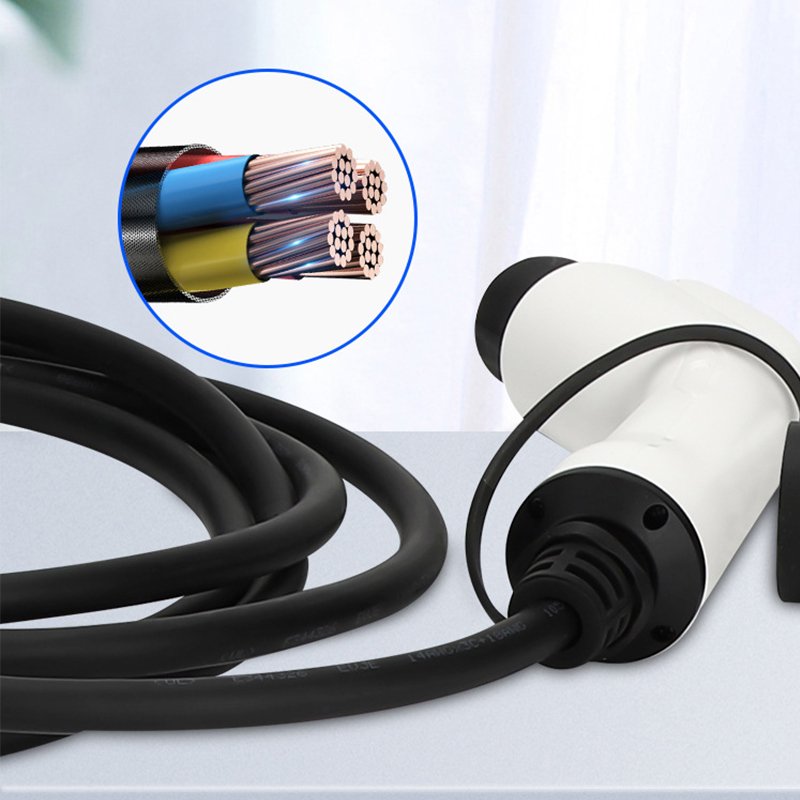 electric car charging gun with 5m cable 3.5kw 32A Type 1 plug double guns ev charging gun