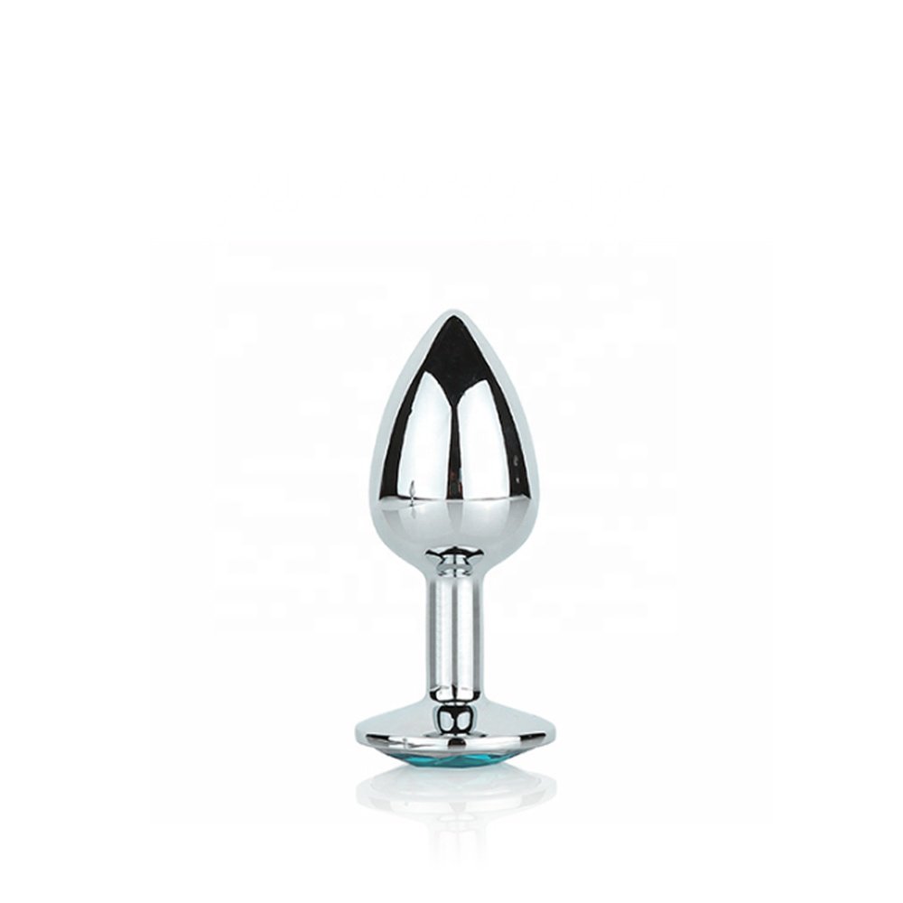 High Quality Hot Sale Silver Anal Plug Metal Butt Anal Plug Sex Toys Dilator Multi Size Crystal Butt Plug