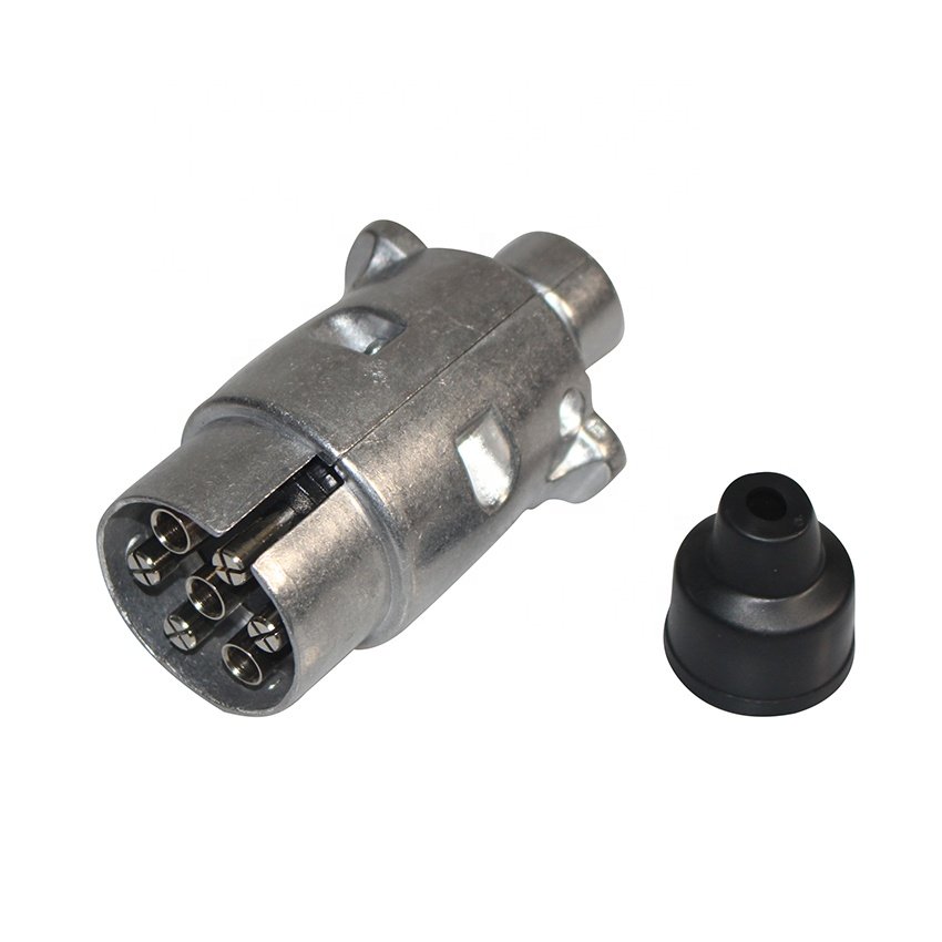 Heavy Duty Trailer Truck Parts 7 Pin Trailer Truck Connecter Plug Plated Nickel Trailer Converter For Truck