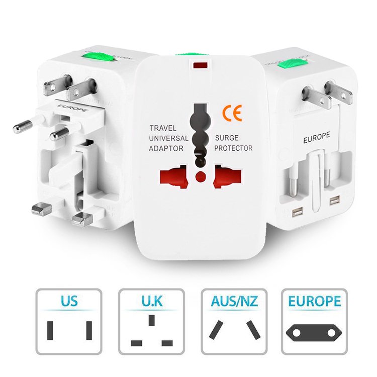 All In One Adapter travel Universal Electric Multi Plug Adaptor AU UK US EU Plugs with CE RoHS Certificate