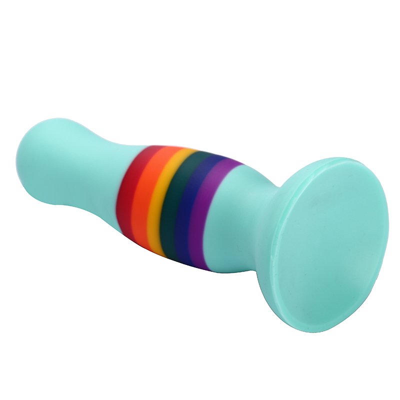 Factory Direct Sale Rainbow silicone Anal Plug adult products butt plugs sex toy Anal Pleasure for men and women