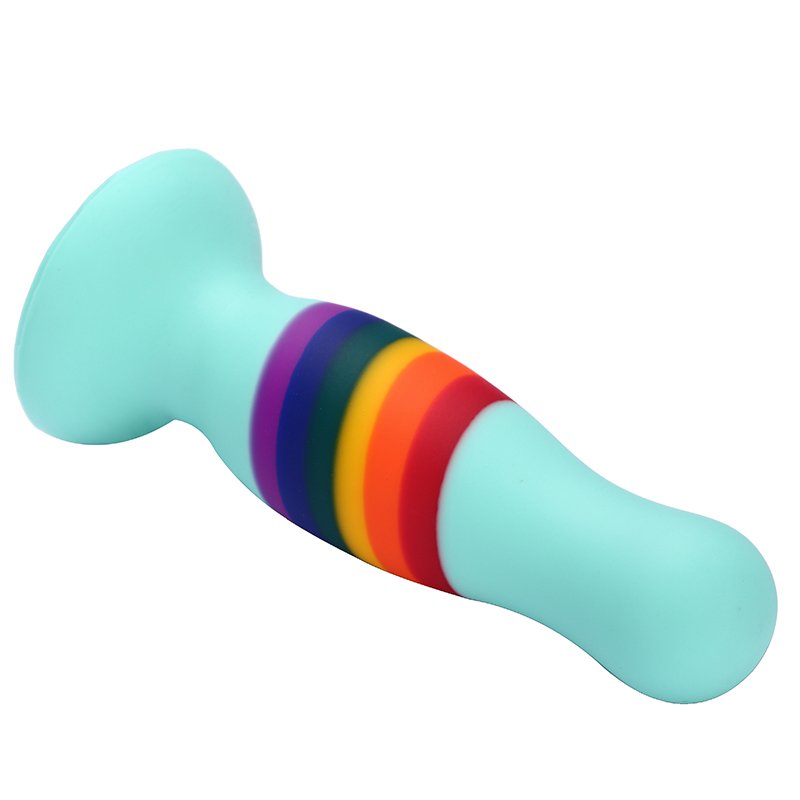 Factory Direct Sale Rainbow silicone Anal Plug adult products butt plugs sex toy Anal Pleasure for men and women
