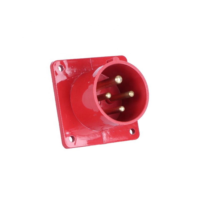 Panel Mount 380V 16A 4 Pin Industrial Appliance Inlet Plug