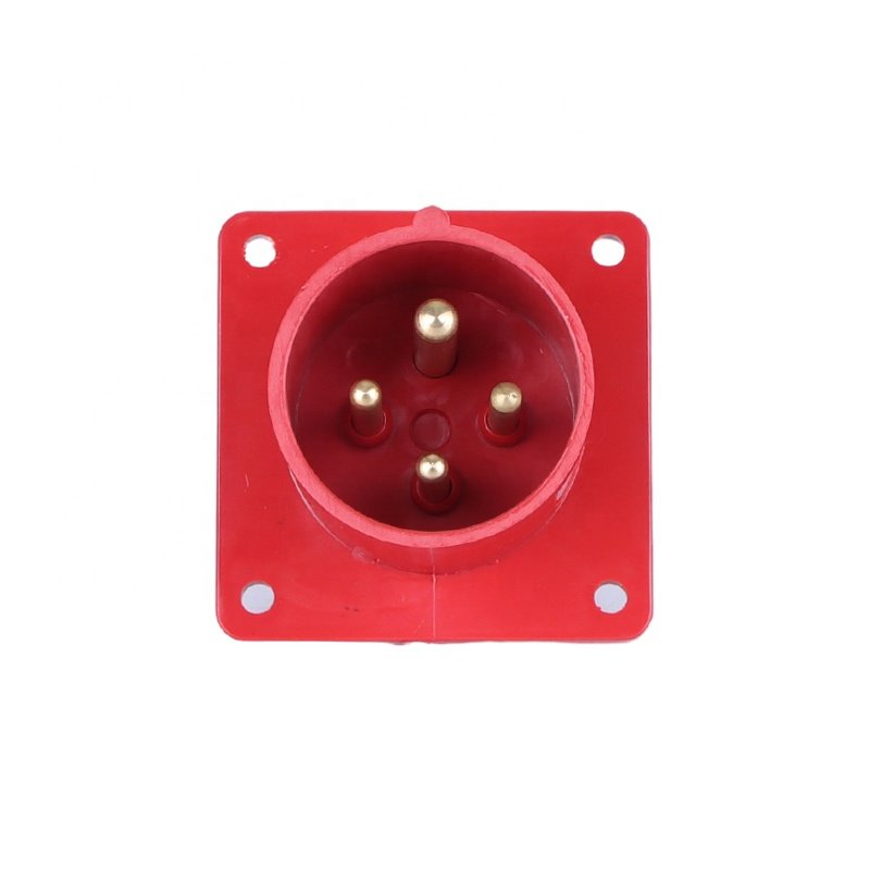 Panel Mount 380V 16A 4 Pin Industrial Appliance Inlet Plug