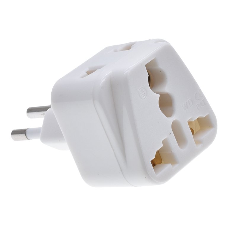 Universal to Brazil Plug Adapter For Travel Rio de Janeiro, Brazil Round 3 Pins Type-N 2 to 1 Extension Multy Converter