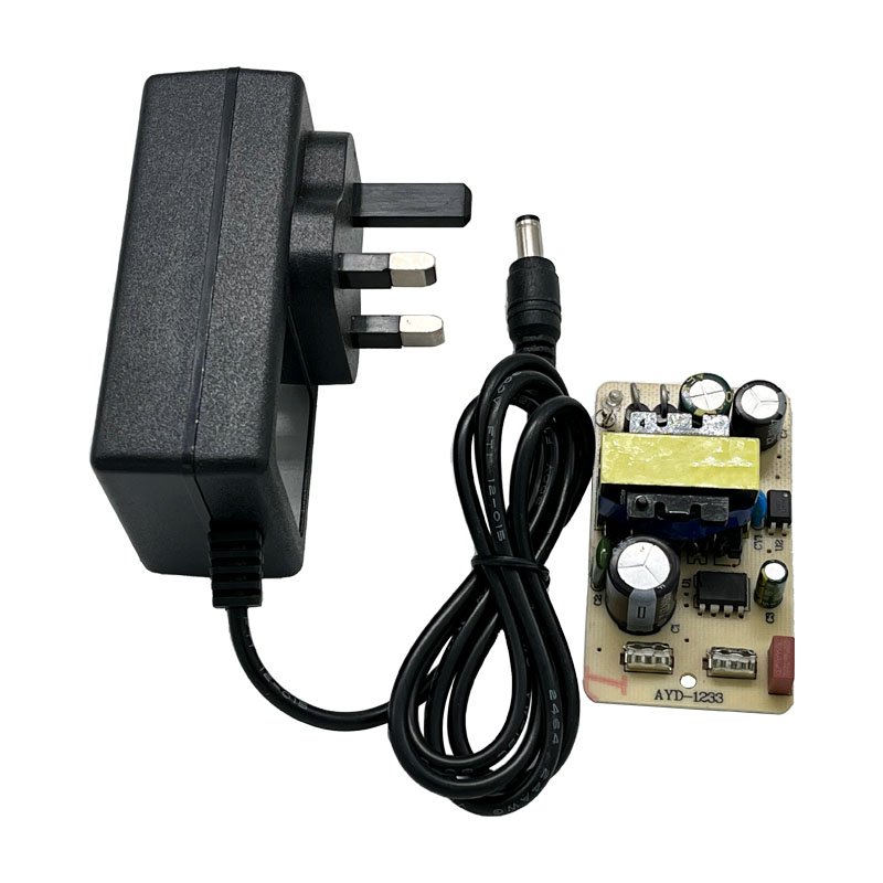 Hot selling 12V3A UK plug power adapter 36W light strip monitoring router power supply 12V adapt supplies power