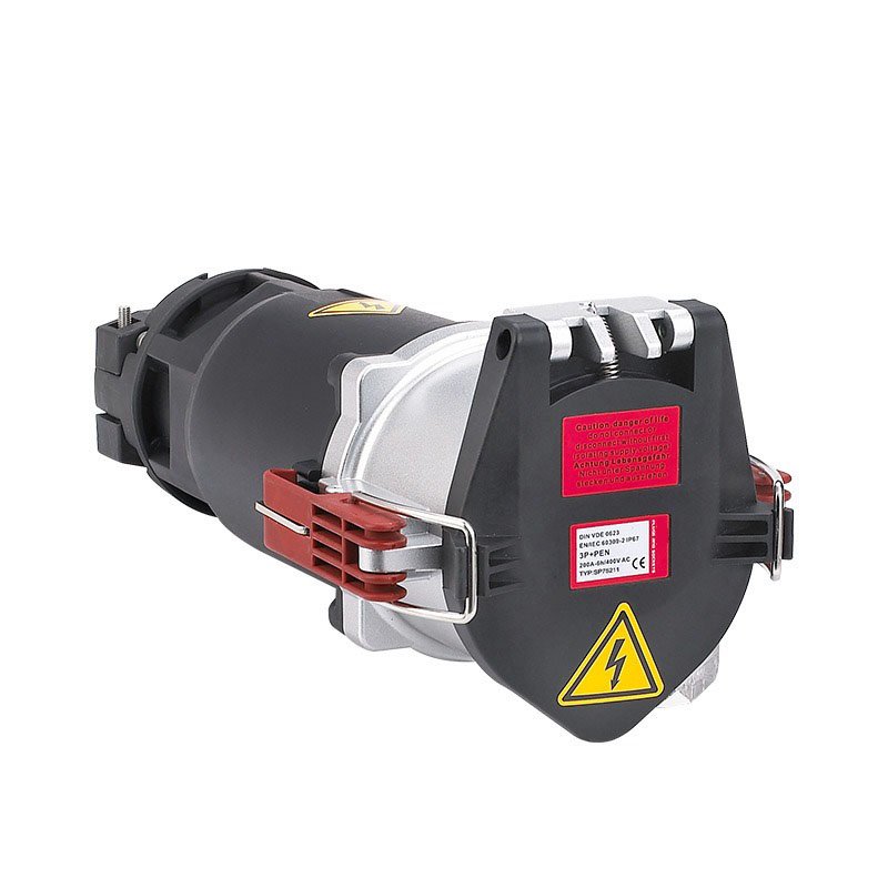 Cast aluminum metal high current 3P+E 200A industrial plug