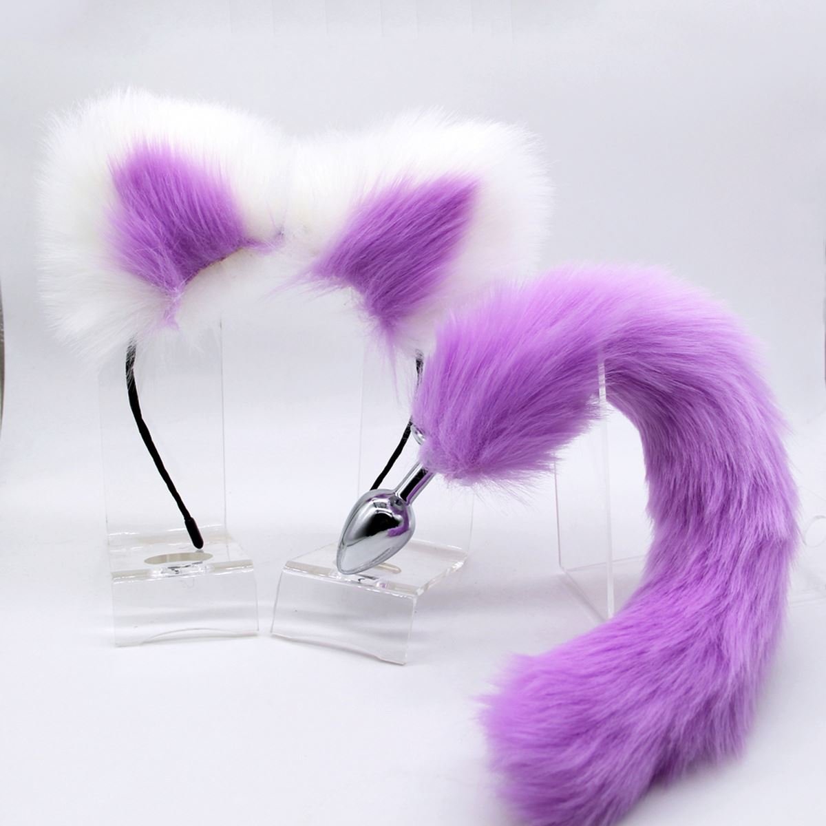 2022 Hot Sale Metal Vibration Anal Plug With Long Animal Tail Sex Toy Easy Clean For Sex Lift