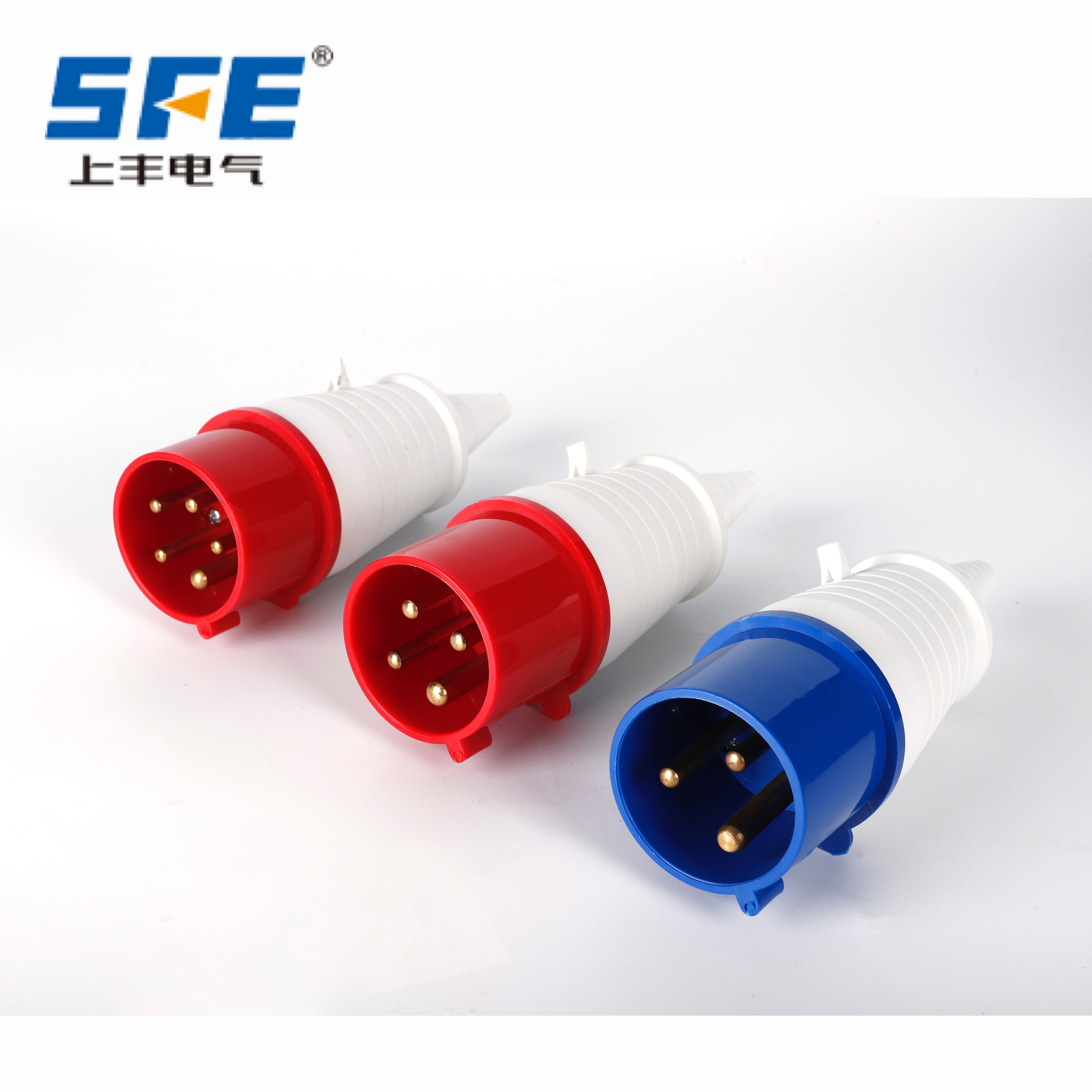 SFE SF series IP44 16A/32A 220-415V 6H 2P+E/3P+E/3P+N+E 3pin/4pin/5pin Single Phase/3 phase Industrial plug/connector/socket