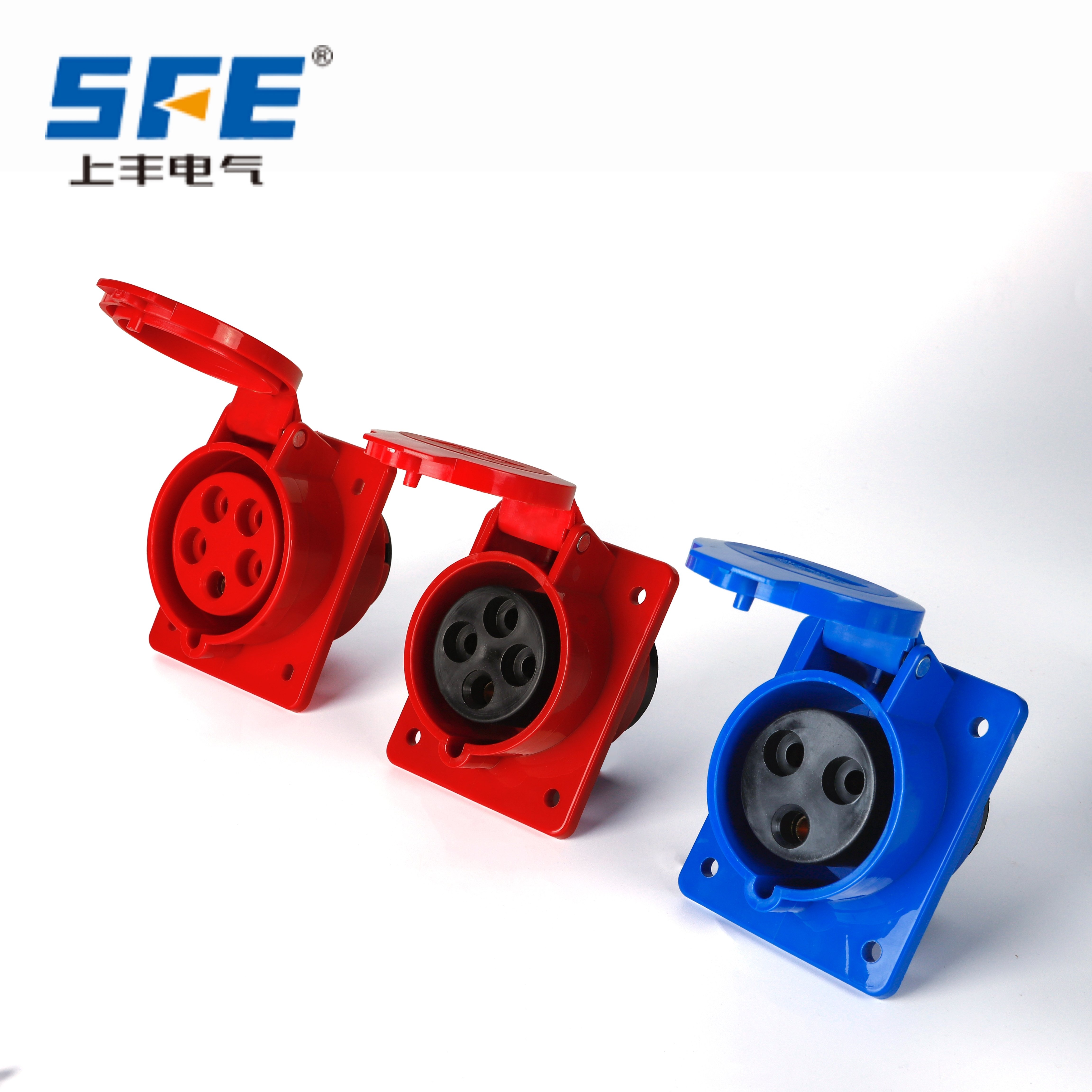SFE SF series IP44 16A/32A 220-415V 6H 2P+E/3P+E/3P+N+E 3pin/4pin/5pin Single Phase/3 phase Industrial plug/connector/socket