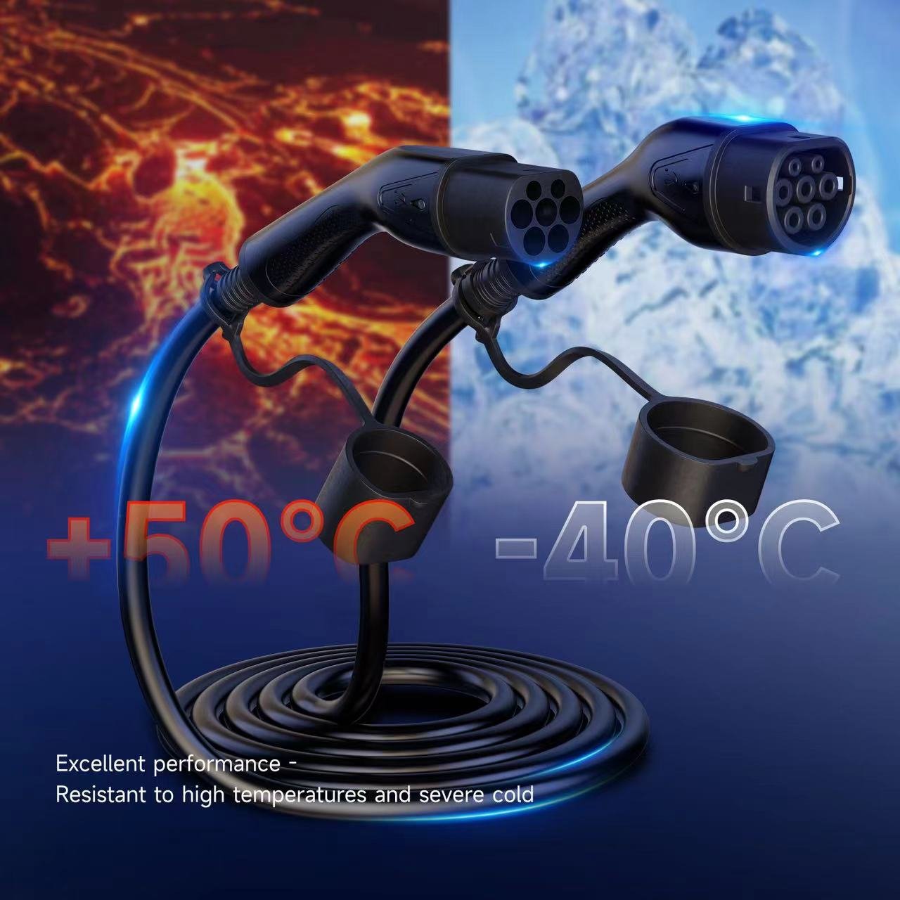 7M 22Kw Type 2 Ev Charging Cables Type 2 Ev Charging Plug Electric Car Cable Tuv Cable For Ev Charge