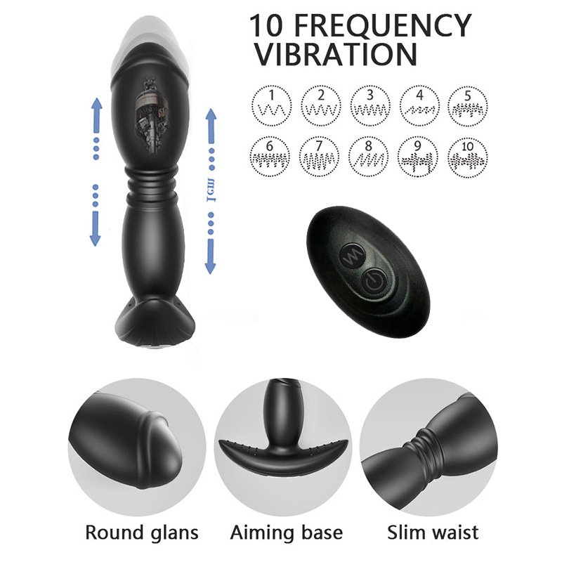 Deepspot APP Wireless Remote Control Rotating Anal Male Vibrators Anal Plug