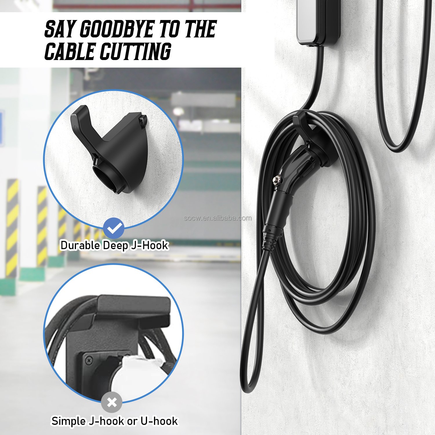 Goodlink Portable Wallbox charger Holster Electric car charger hook plug holder for EV charger