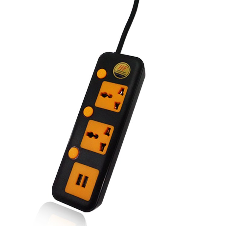 New Colorful Extension Plug Socket With 2 Usb Ports Cheap Price Universal Electrical Socket