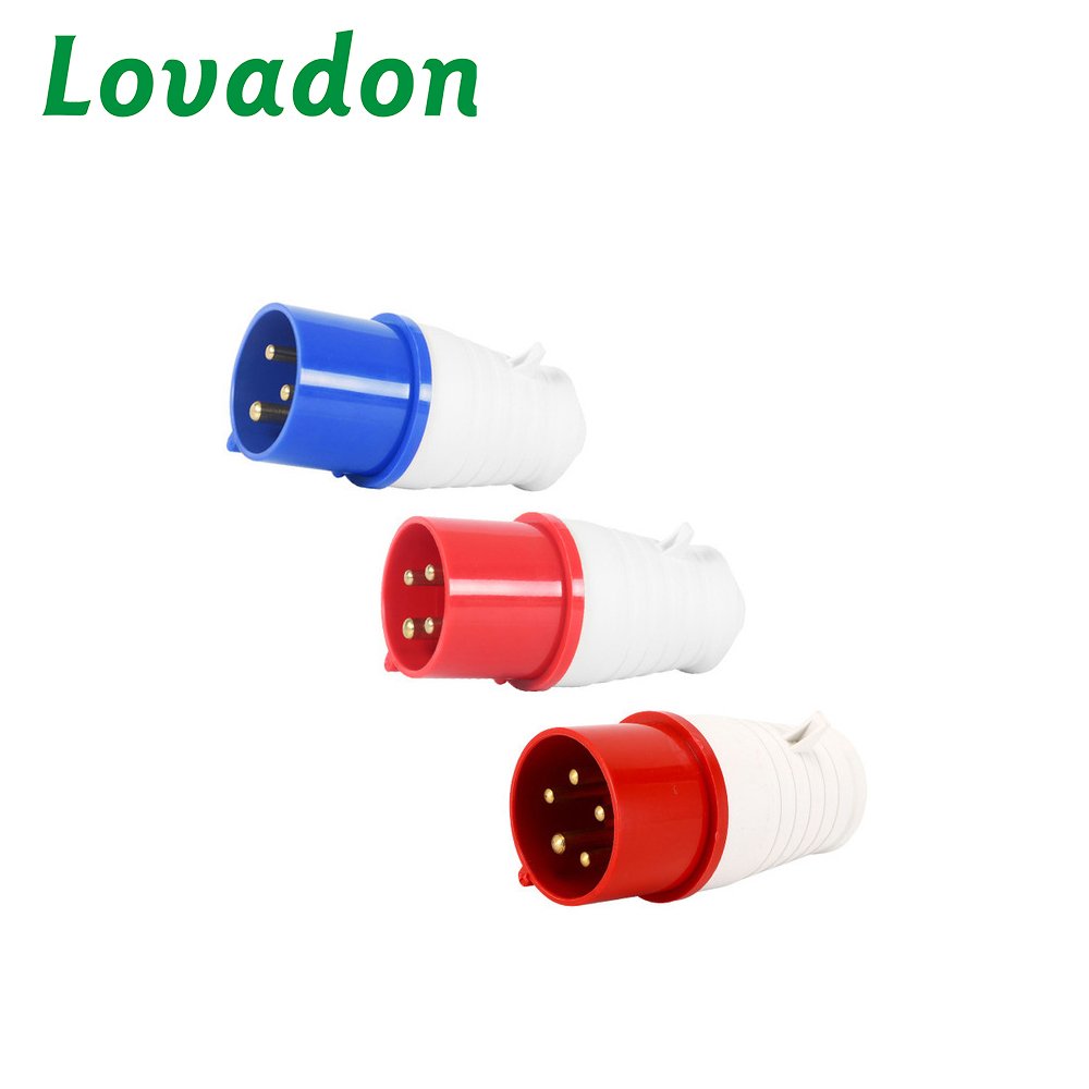 Yellow 16 32 Amp 3 Pin Plug 110V LTH 013 Industrial Plug And Socket Male Female Socket