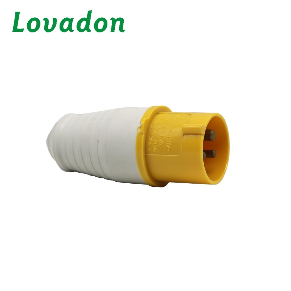 Yellow 16 32 Amp 3 Pin Plug 110V LTH 013 Industrial Plug And Socket Male Female Socket