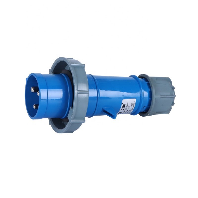 ZNG-0233 IP67 Waterproof Industrial Electrical Plug 32A3P Single Phase In Blue