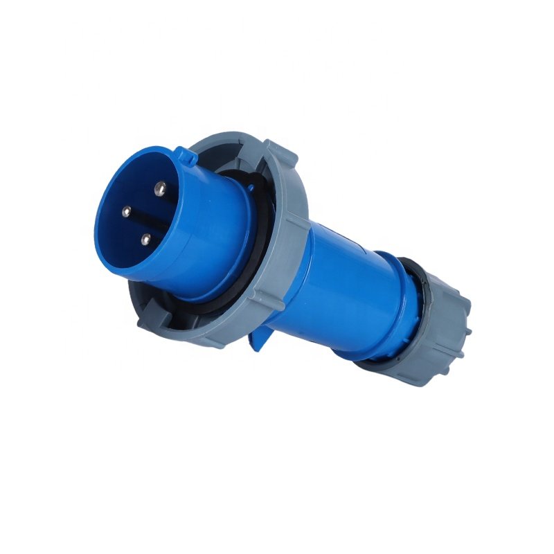 ZNG-0233 IP67 Waterproof Industrial Electrical Plug 32A3P Single Phase In Blue