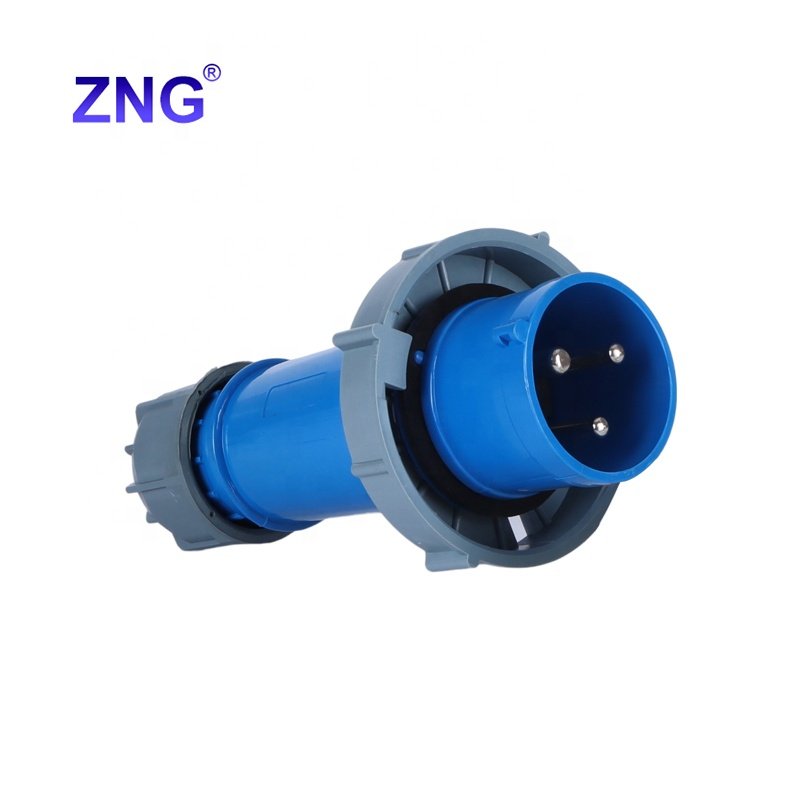 ZNG-0233 IP67 Waterproof Industrial Electrical Plug 32A3P Single Phase In Blue