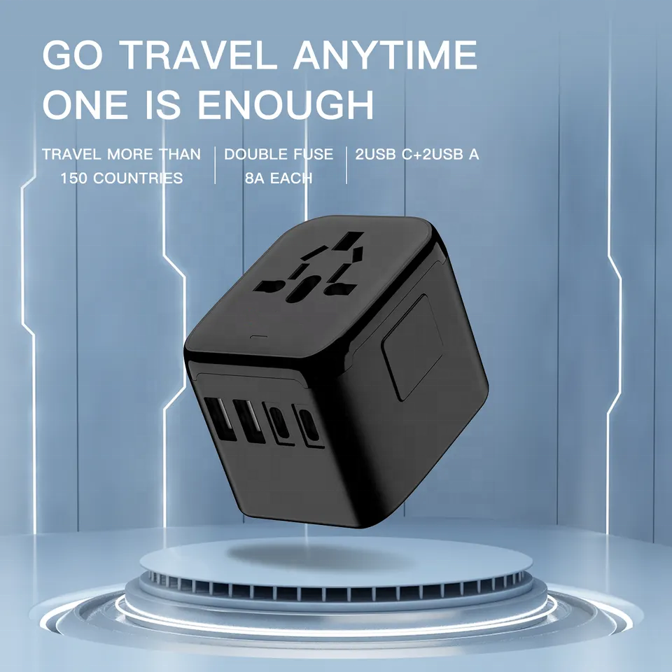 Portable Type-C 4USB UK US AU EU Plug Travel Adapter with Newest Electrical travel Adaptor Socket Universal 3.5A Travel Adapter
