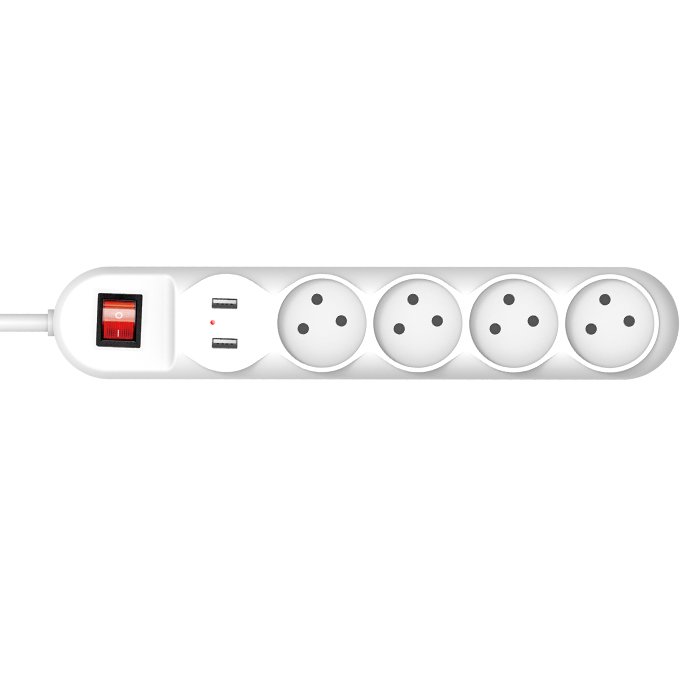 Hot selling Israel white 3 plugs and 2 USB ports power socket for home use with high quality power socket