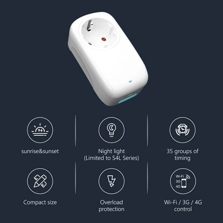 BroadLink SP4L EU WiFi Smart Plug Socket EU FR Works with Alexa, Google Home, Siri, Yandex, IFTTT Smart Life