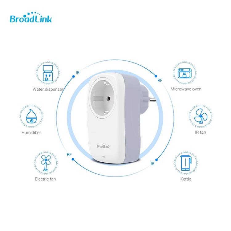 BroadLink SP4L EU WiFi Smart Plug Socket EU FR Works with Alexa, Google Home, Siri, Yandex, IFTTT Smart Life
