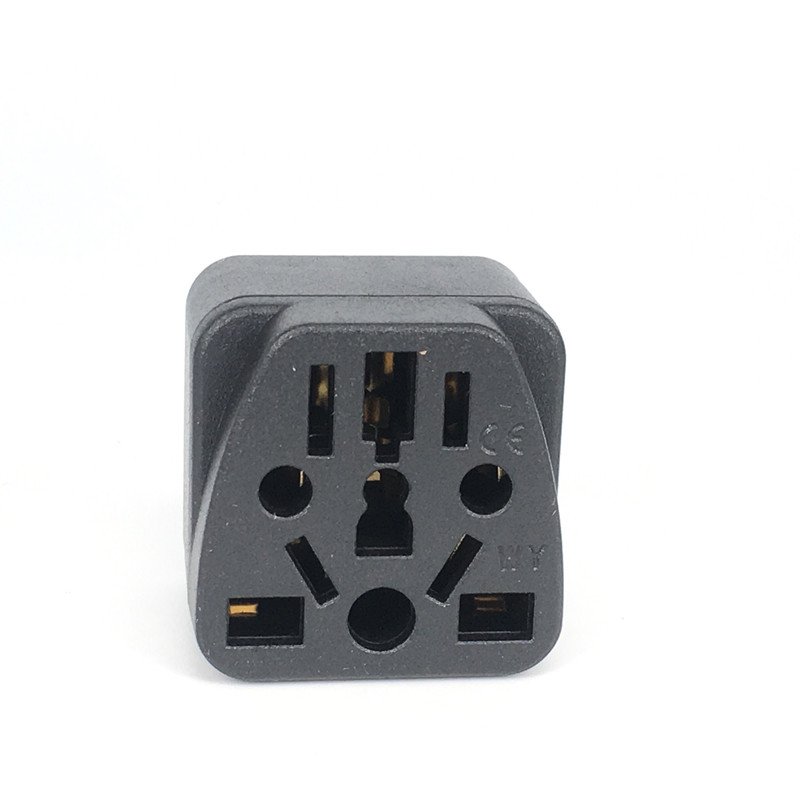 EU/UK/AU/IN/CN/JP to US/CN travel power plug adapter 2 pins 10A 250V CE certification