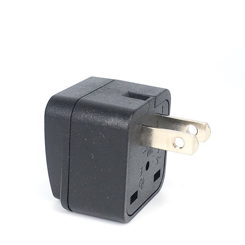 EU/UK/AU/IN/CN/JP to US/CN travel power plug adapter 2 pins 10A 250V CE certification