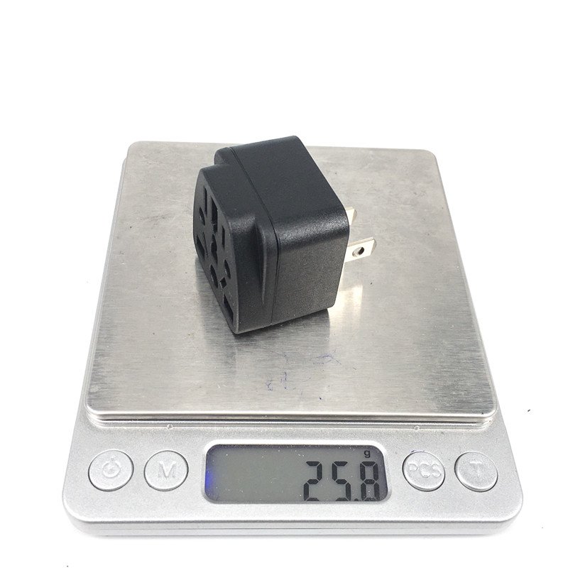 EU/UK/AU/IN/CN/JP to US/CN travel power plug adapter 2 pins 10A 250V CE certification