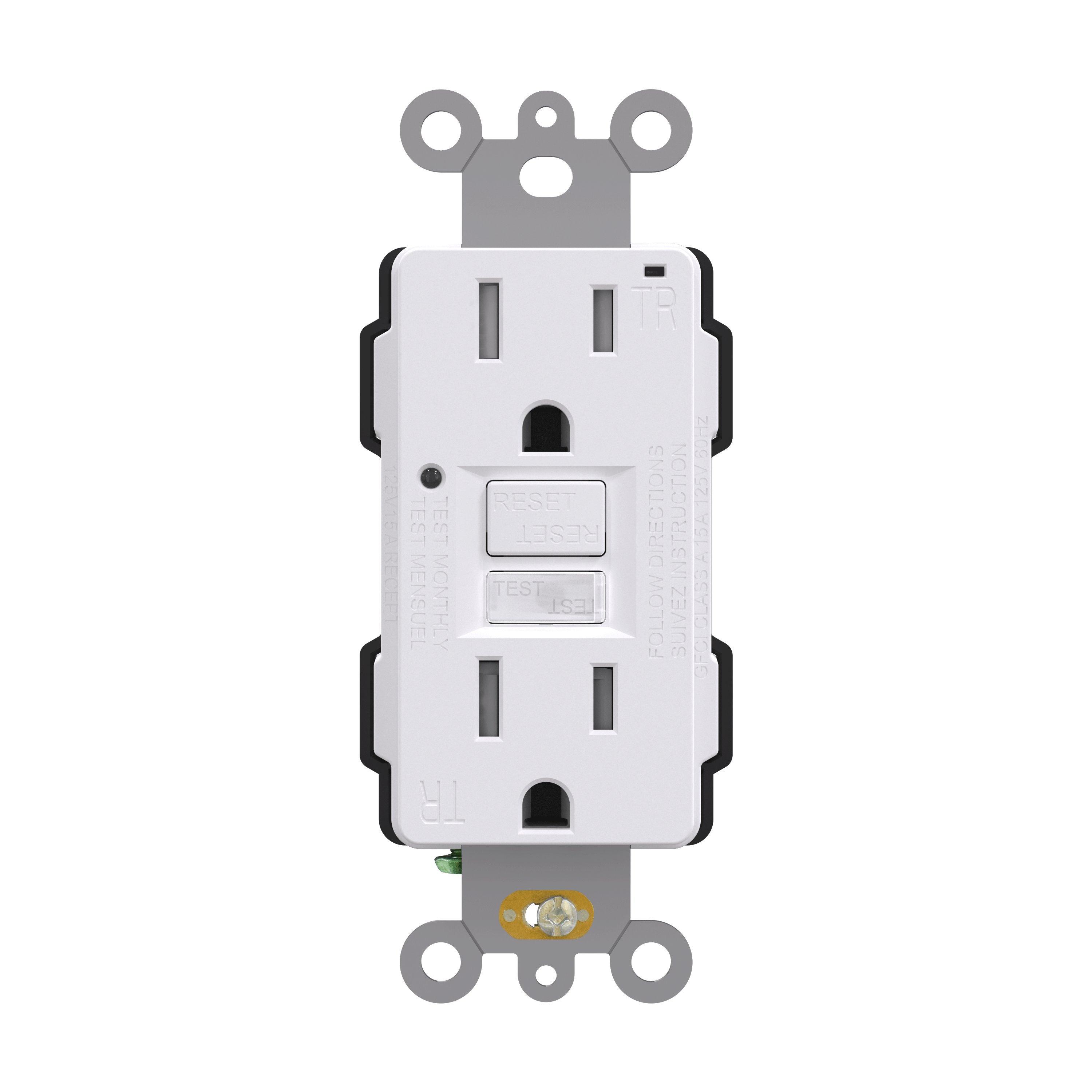 15A GFCI Decorator TR Outlet Self-Test GFCI Wall plug Socket with Night Light UL GFCI outlet