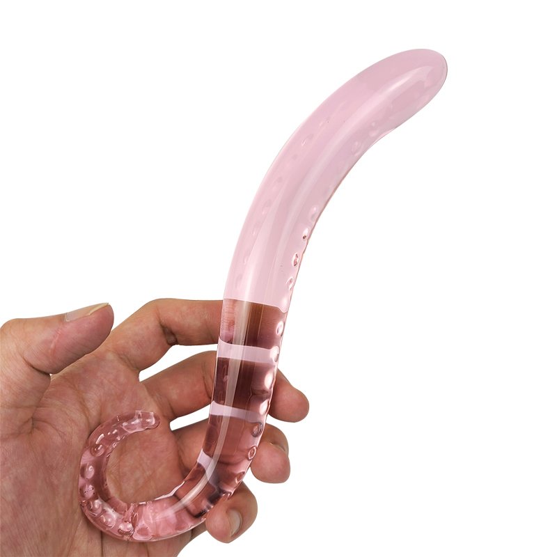 Hot Sale Glass Crystal Transparent Pink Seahorse Anal Plug Butt Plug Stimulation Dildo G Spot Sex Toy
